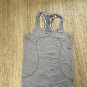 Lululemon Blue and white striped racerback tank top